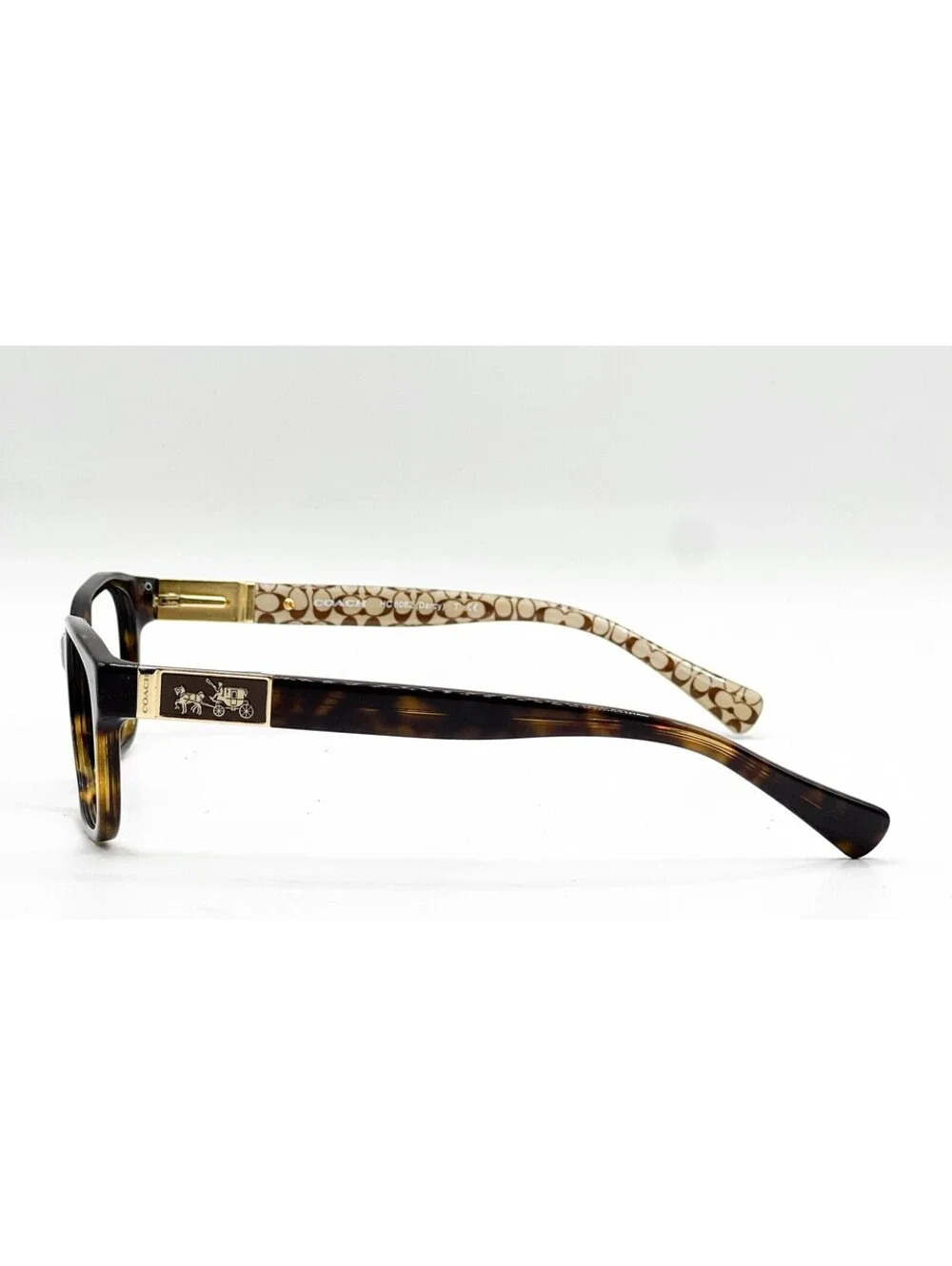 Coach HC 6062 5262 Dark Tortoise Sand Signature C Eyeglass Frames 51-16-135